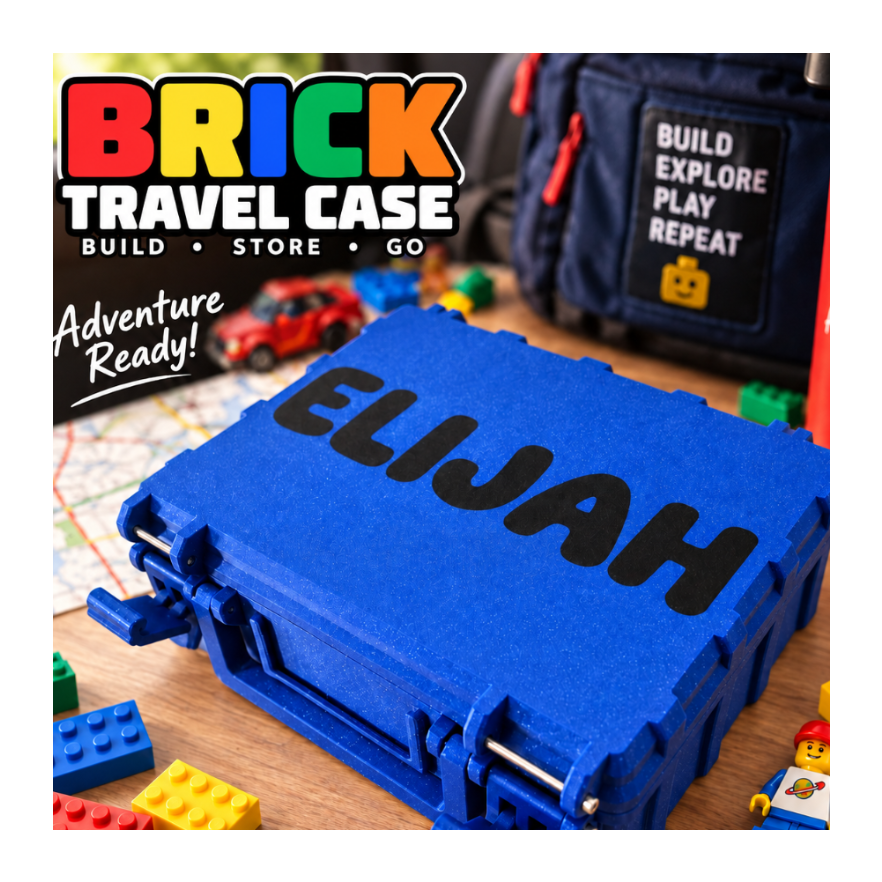 Personalized Building Brick Travel Case for Kids – Portable Storage & Play Box