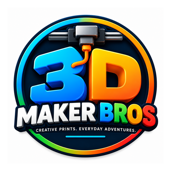 Circle colorful logo for 3D Maker Bros. 